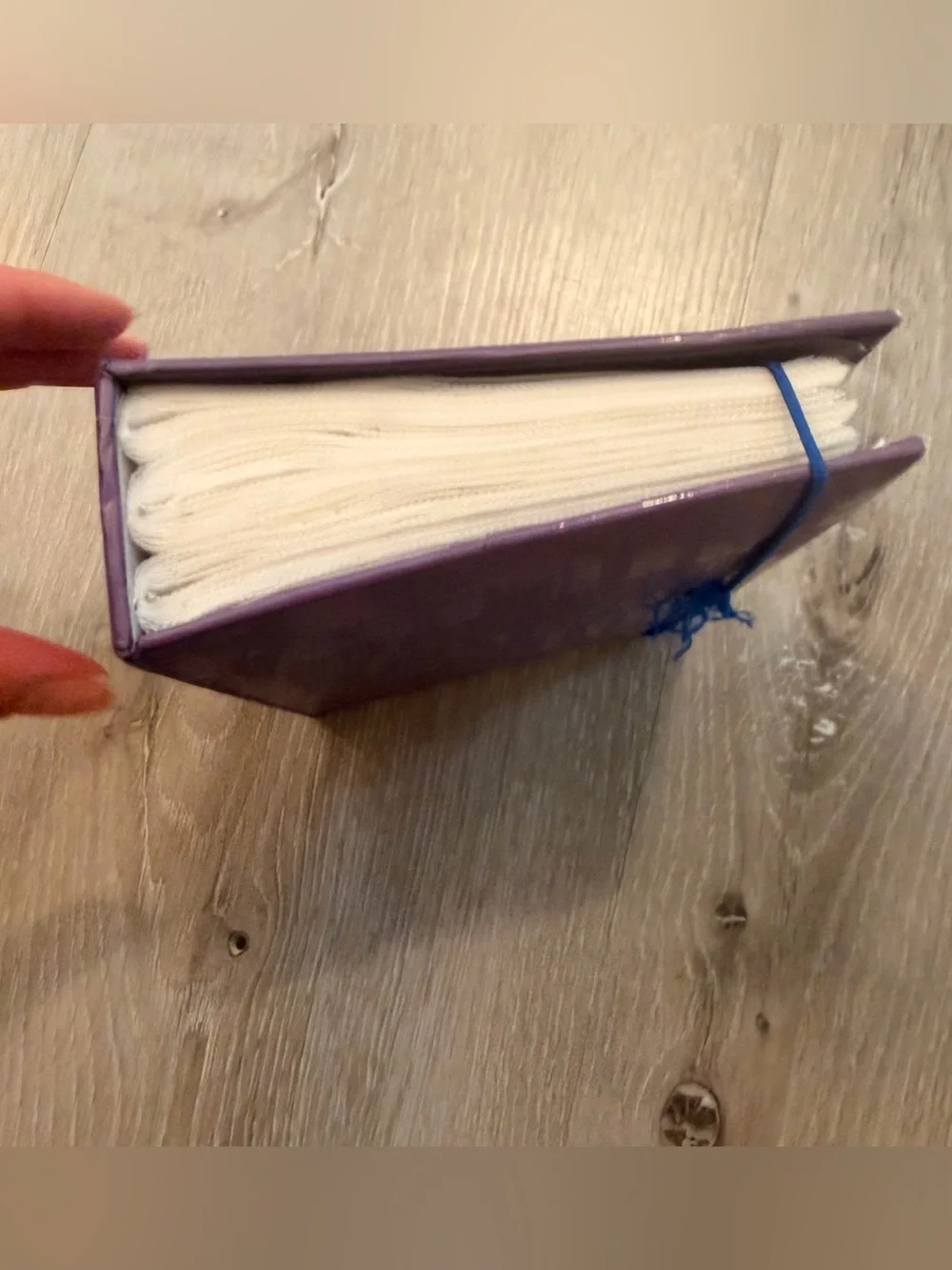 Vintage Y2K purple embossed memories  photo album